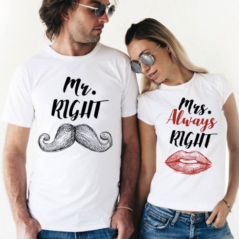 Set Tricouri - mr. right and mrs. always right