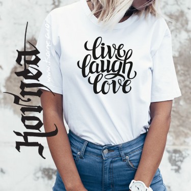 Tricou - Live laught love