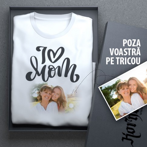 Tricou - I love mama + poza