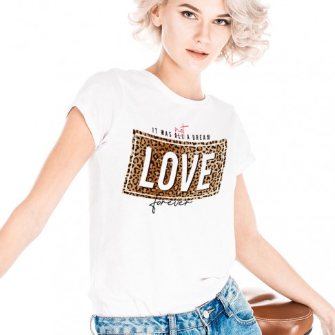 Tricou - LOVE - animal print